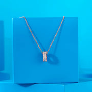 Roseate Sparks Silver Modern Necklace