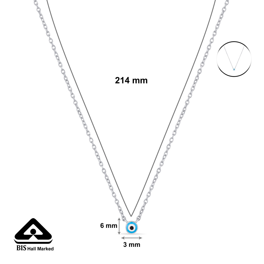 Nazar Amulet Silver Charm Necklace