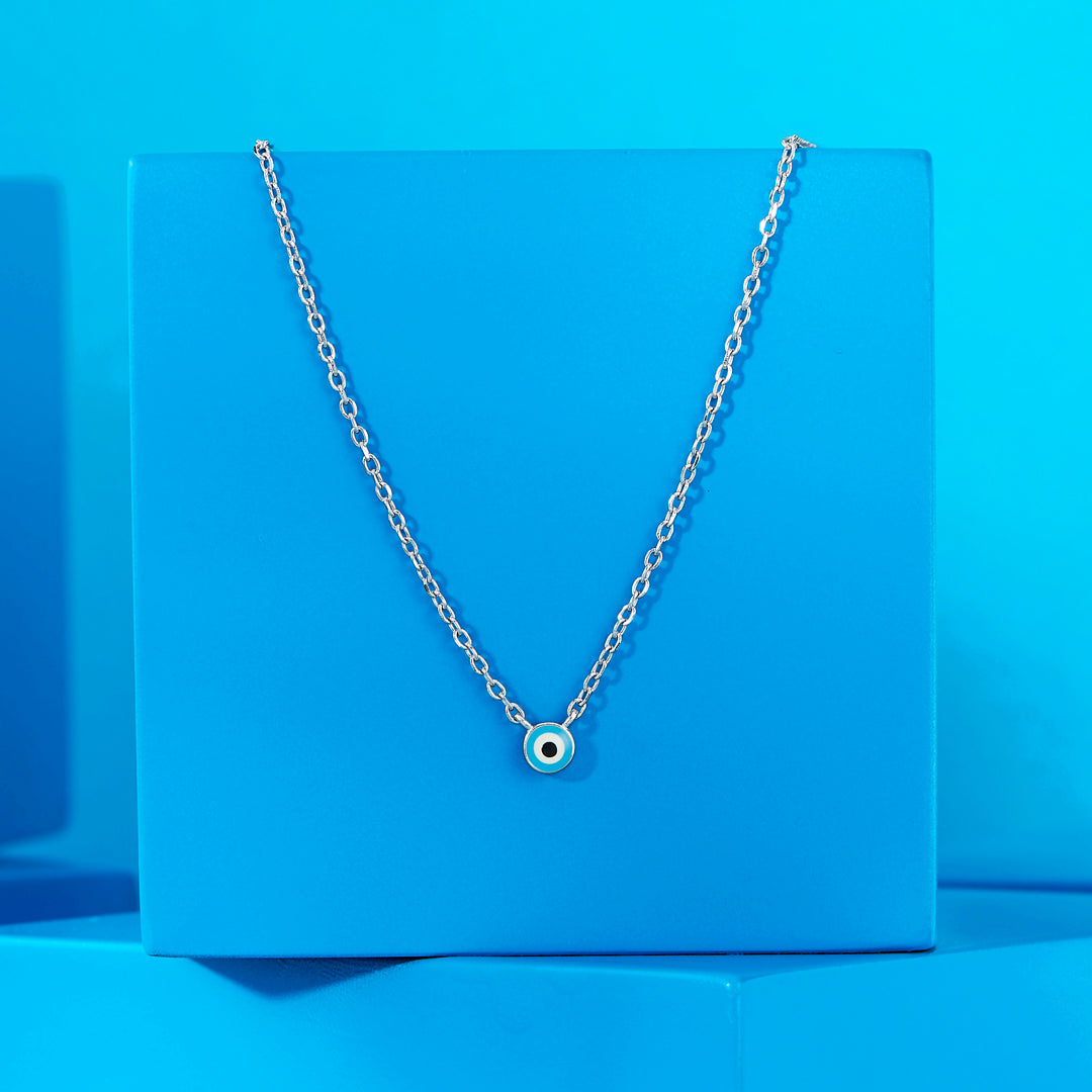 Nazar Amulet Silver Charm Necklace