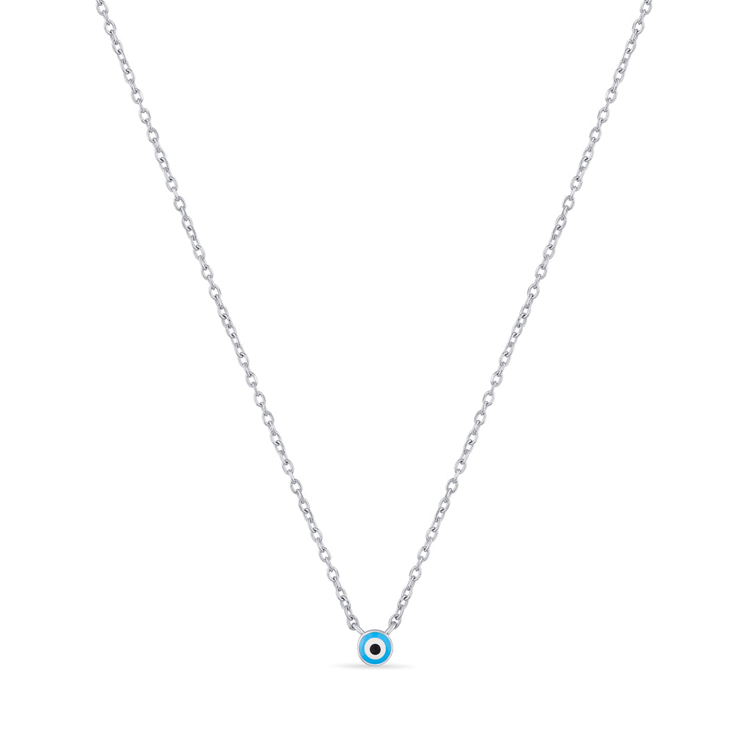 Nazar Amulet Silver Charm Necklace