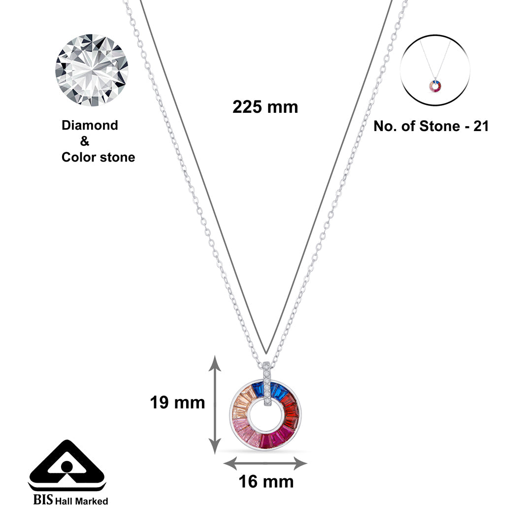 Kaleido Ring Silver Modern Necklace