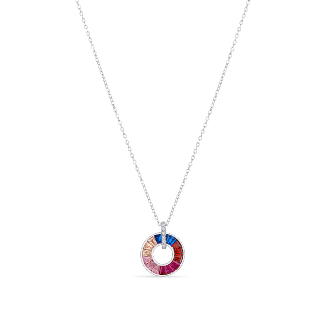 Kaleido Ring Silver Modern Necklace