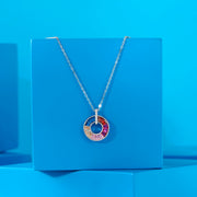 Kaleido Ring Silver Modern Necklace
