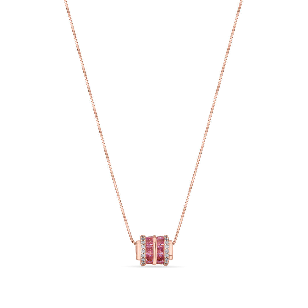 Roseate Muse Silver Modern Necklace