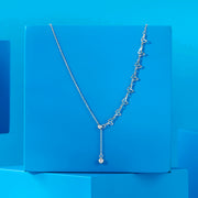Butterfly Flutter Silver Lariate Necklace