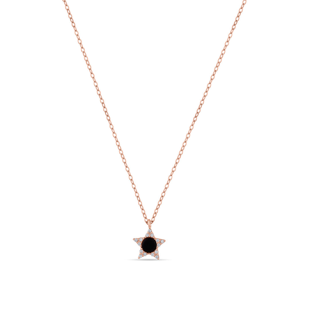 Roseate Star Silver Modern Necklace