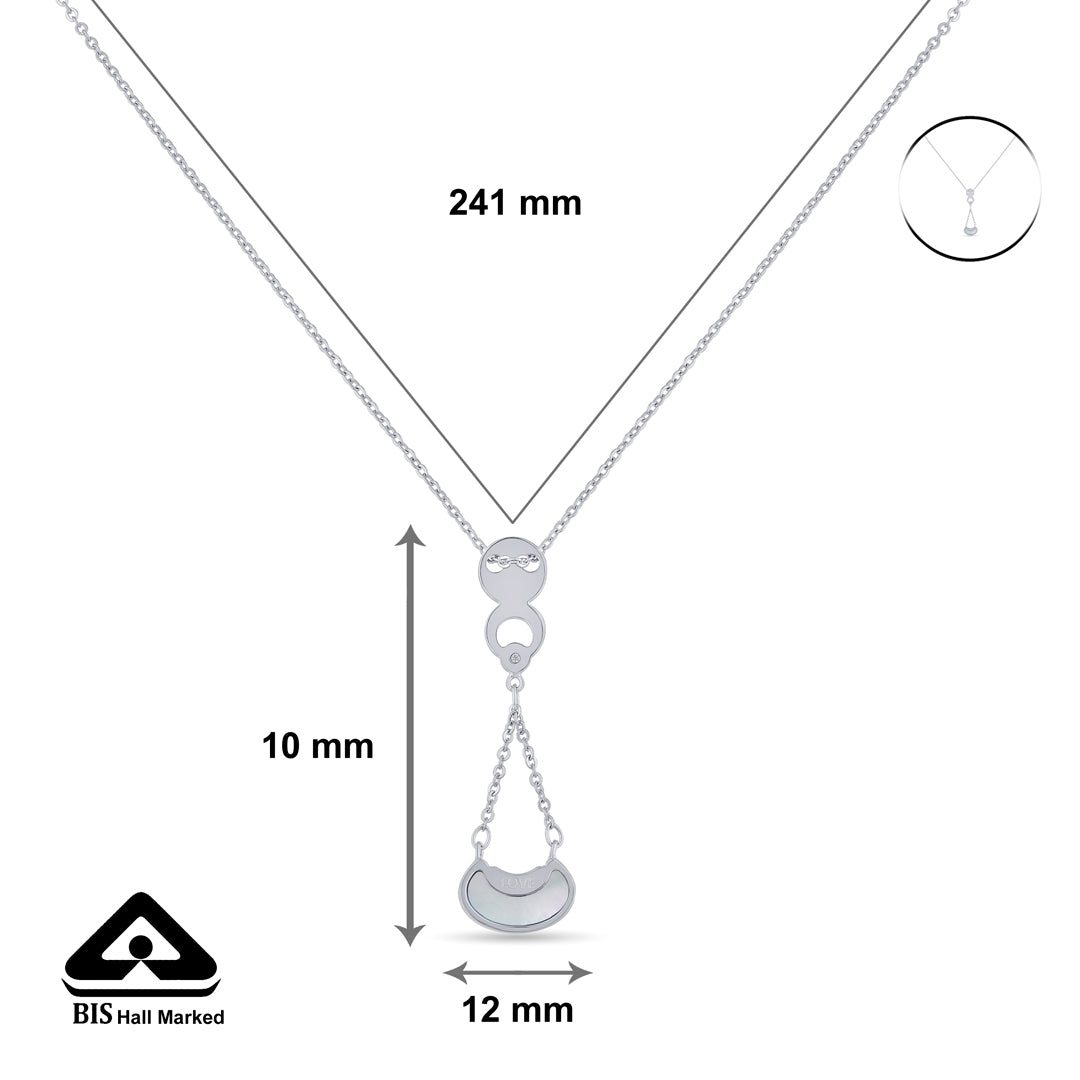 Arc Glow Silver Modern Necklace