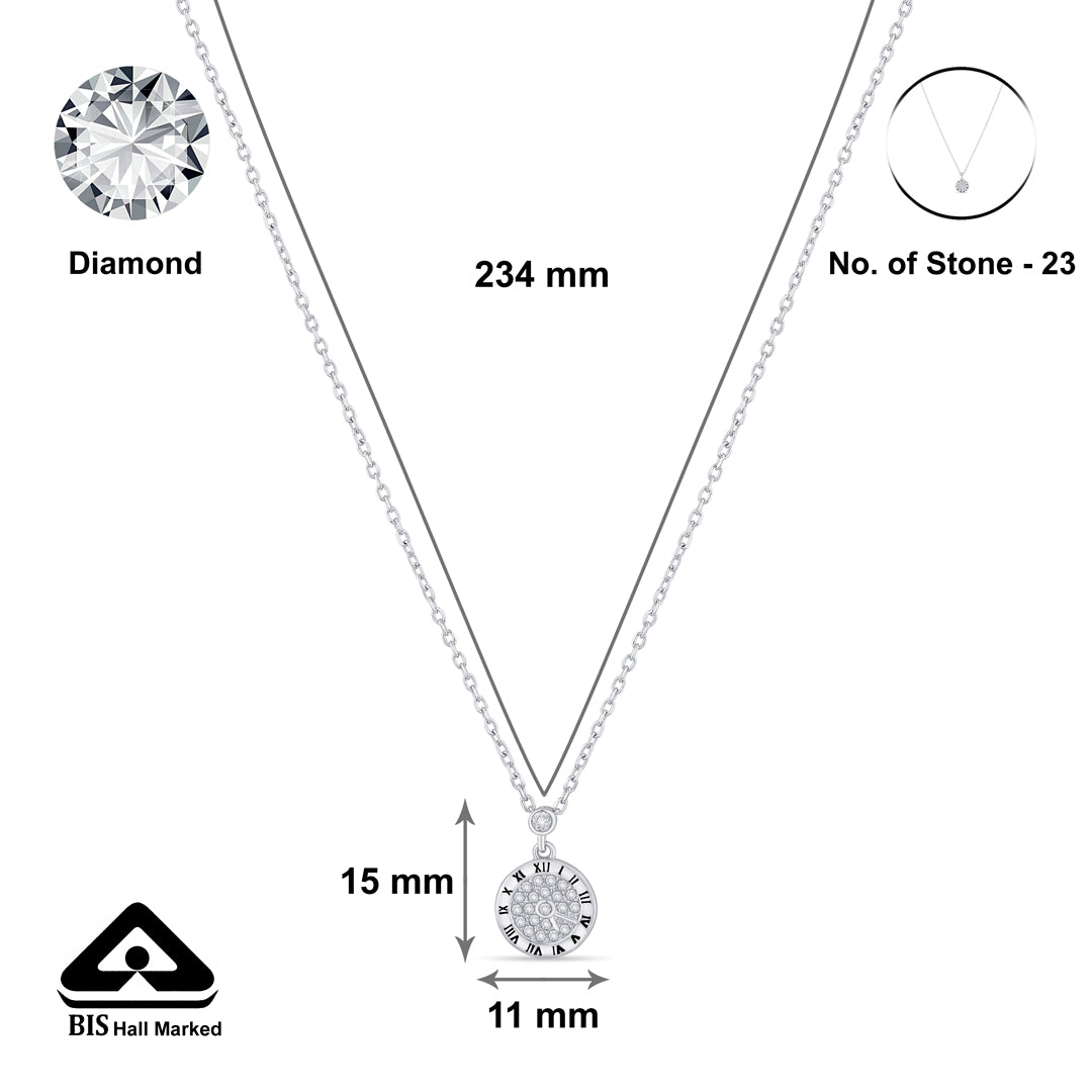 Time Spark Silver Modern Necklace