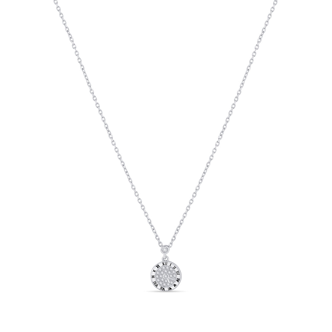 Time Spark Silver Modern Necklace