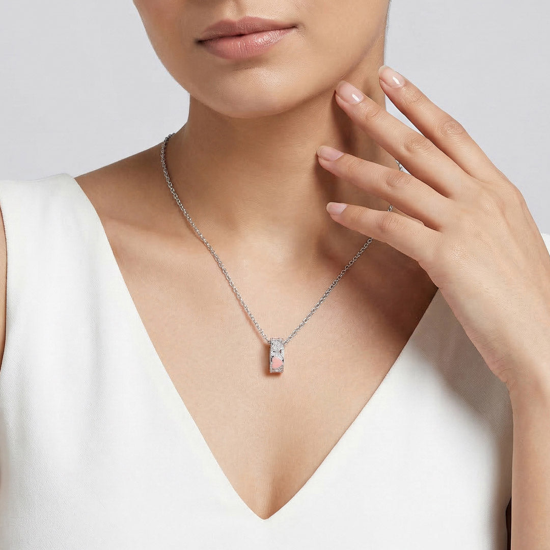 Heart Ring Silver Modern Necklace