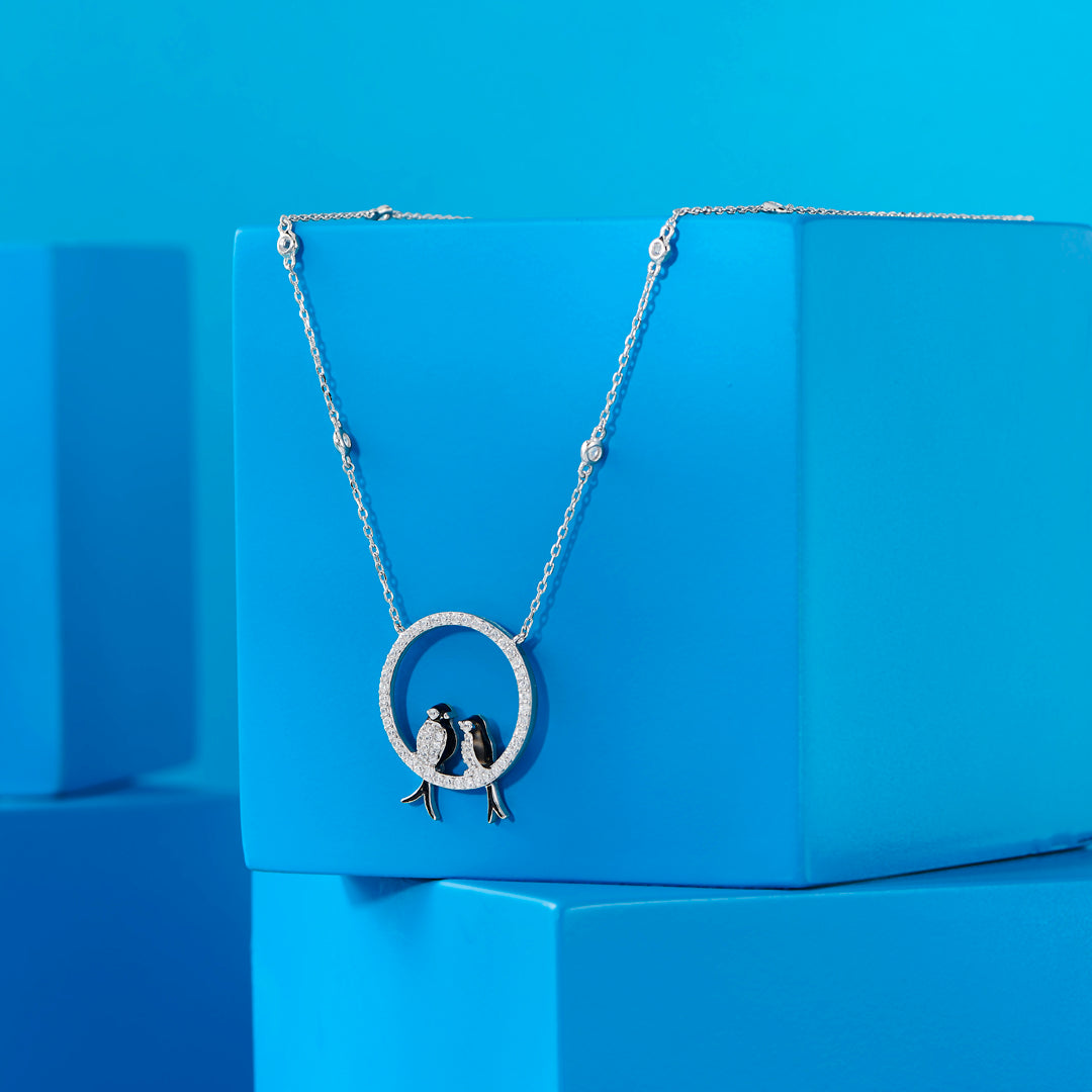Little Sparrows Silver Modern Necklace