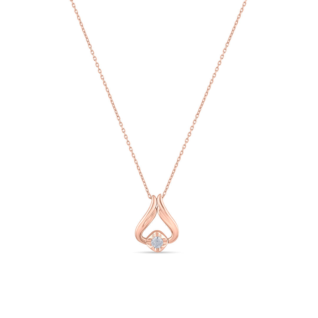 Roseate Gleam Silver Modern Necklace