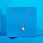 Love Edge Silver Charm Necklace