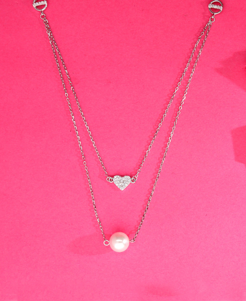 Pearl-Heart Harmony Necklace Set