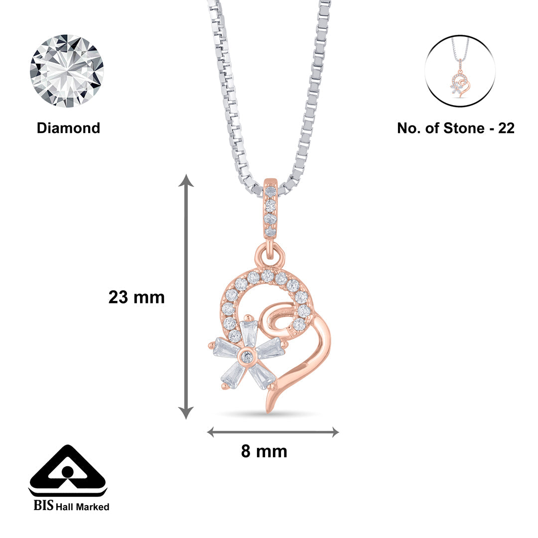 Floral Twirl Silver Pendant