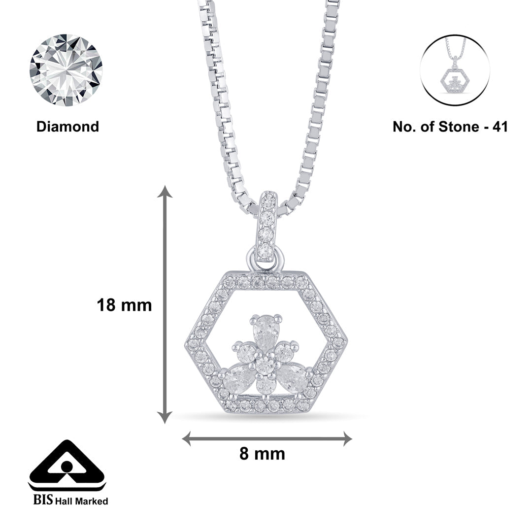 Hexa Charm Silver Pendant
