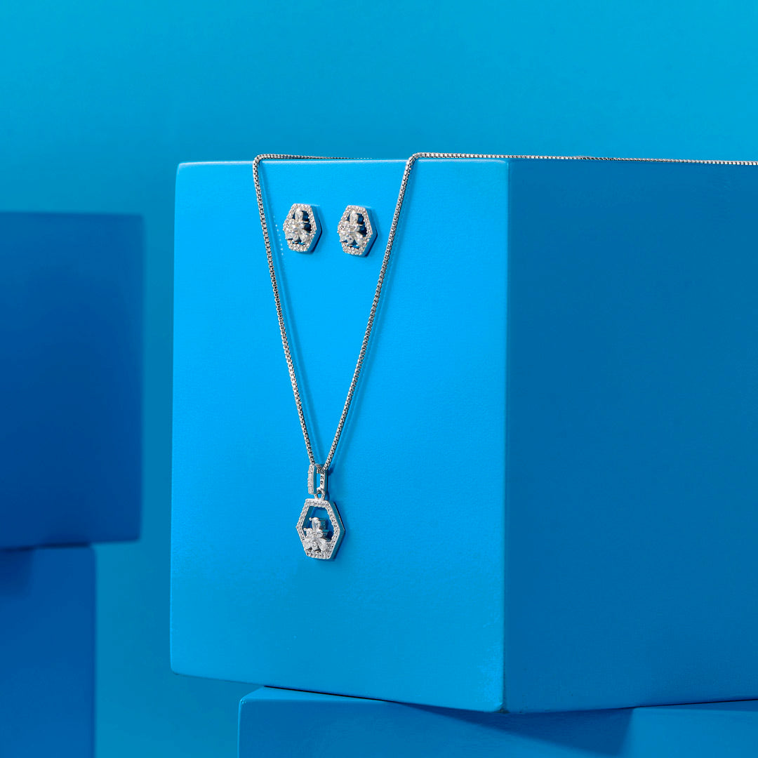 Hexa Charm Silver Pendant