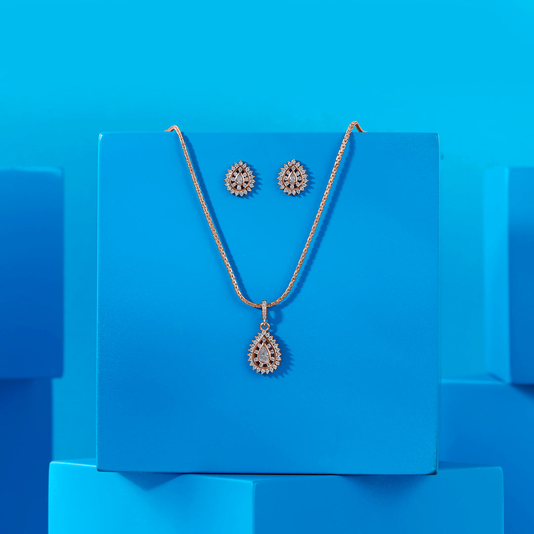 Roseate Drop Silver Pendant