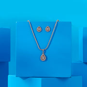 Roseate Drop Silver Pendant