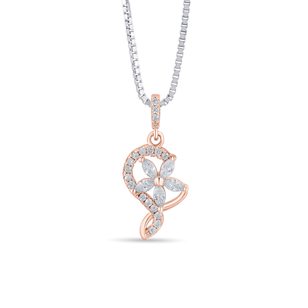 Roseate Twirl Silver Pendant
