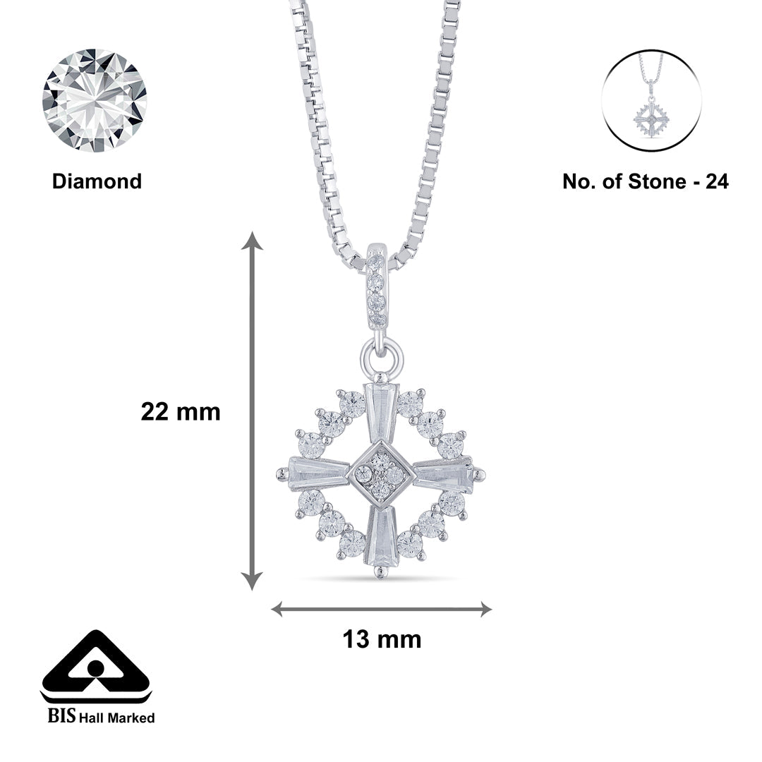 Bling Bloom Silver Pendant