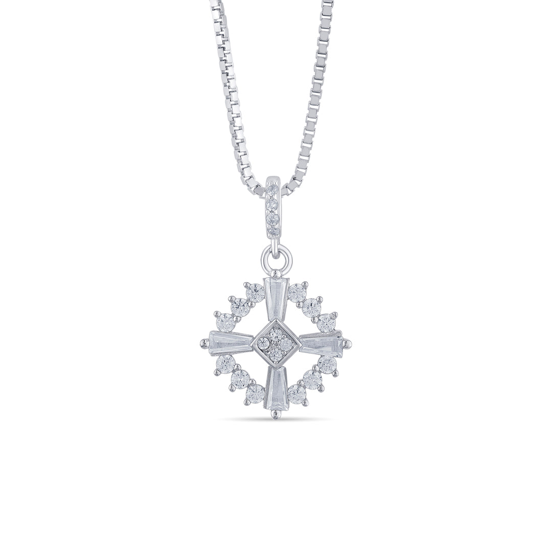 Bling Bloom Silver Pendant