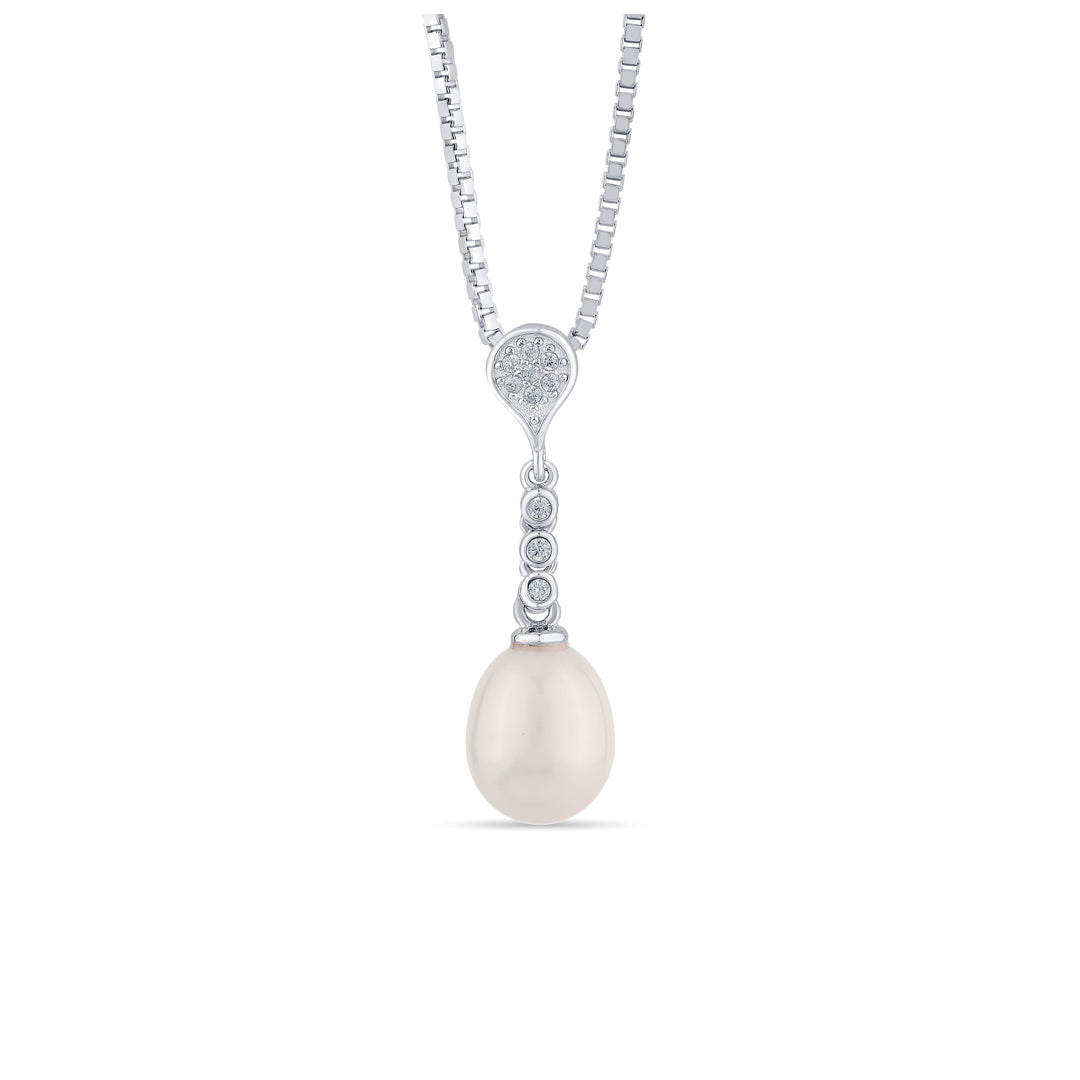 Pearl Drip Silver Pendant