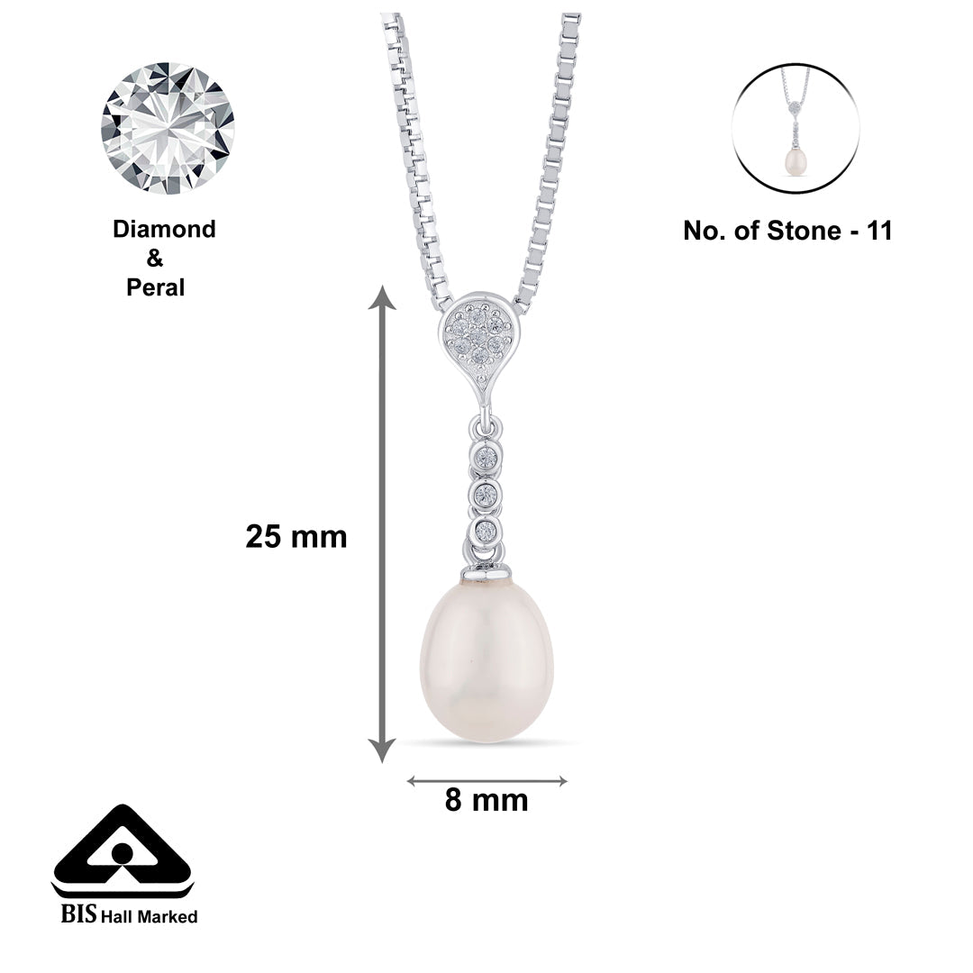 Pearl Drip Silver Pendant