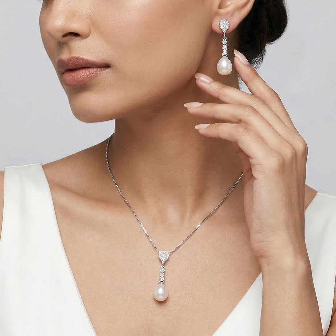 Pearl Drip Silver Pendant