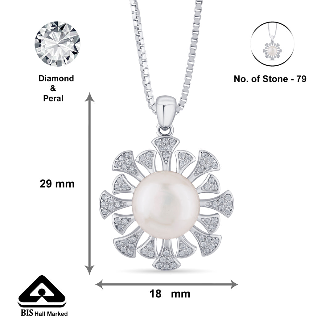 Pearl Aura Silver Pendant