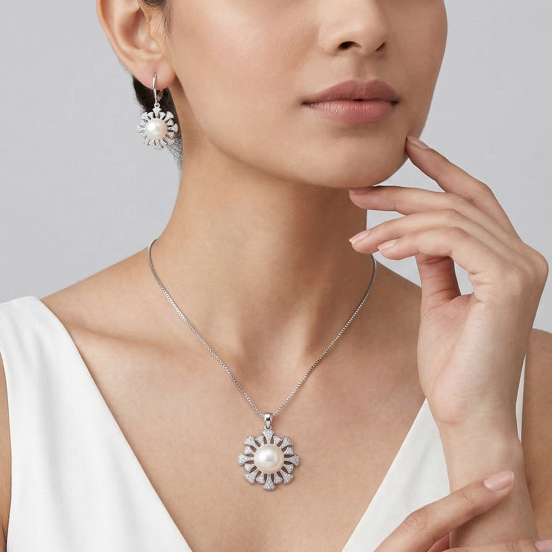 Pearl Aura Silver Pendant