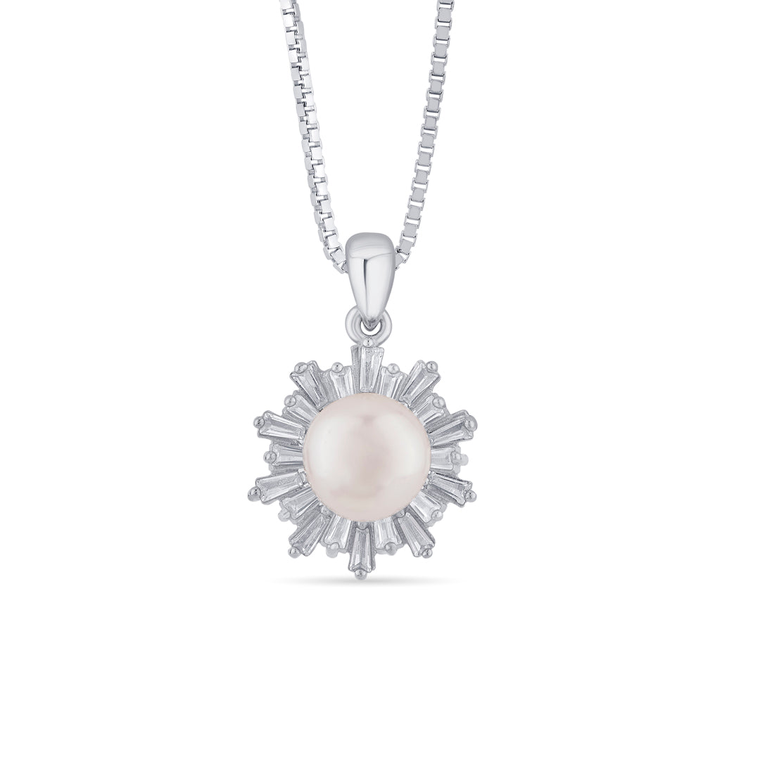 Pearl Glint Silver Pendant