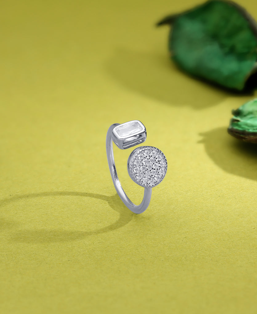 Glitter Glow Silver Ring