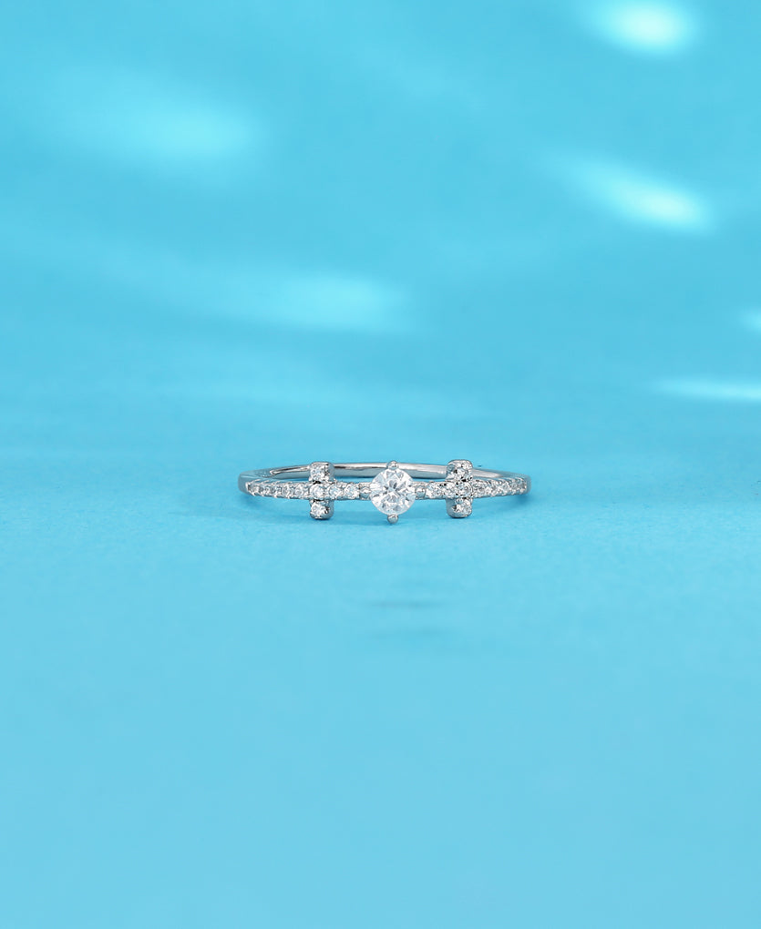 Azure Charm Silver Ring