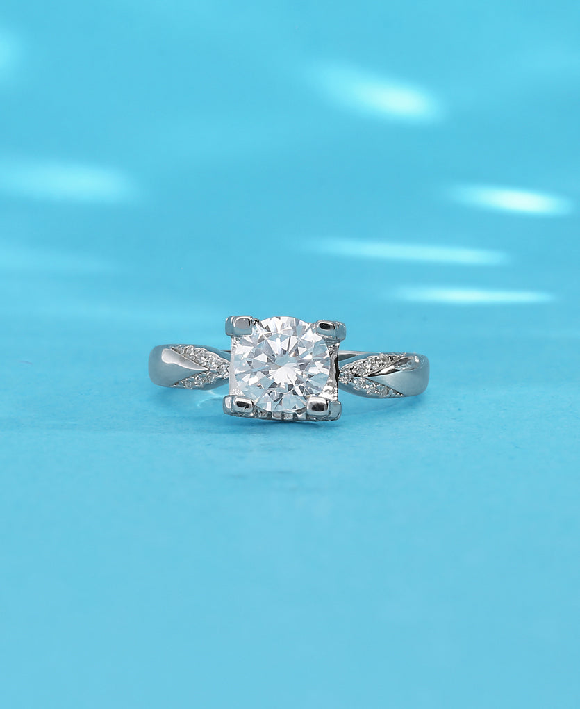 Frost Bloom Silver Ring