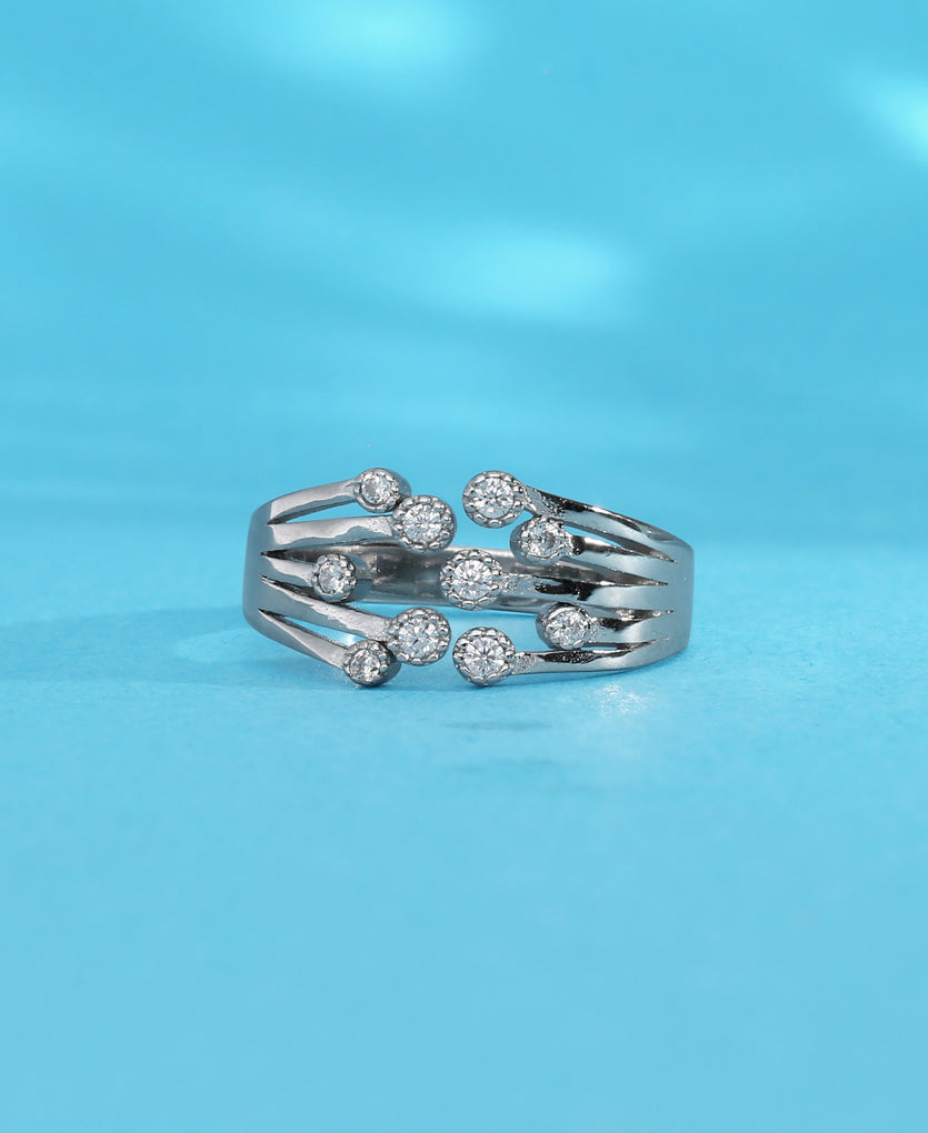 Radiant Echo Silver Ring