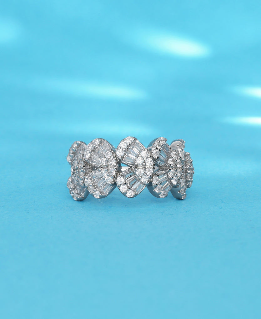 Jade Whirlpool Silver Ring