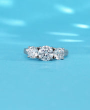 Frosted Trio Silver Ring