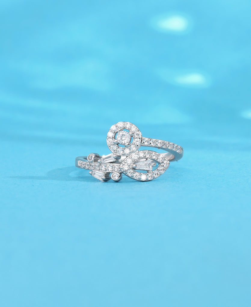 Whispering Leaf Silver Ring