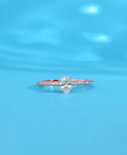 Elliptical Brilliance Silver Ring