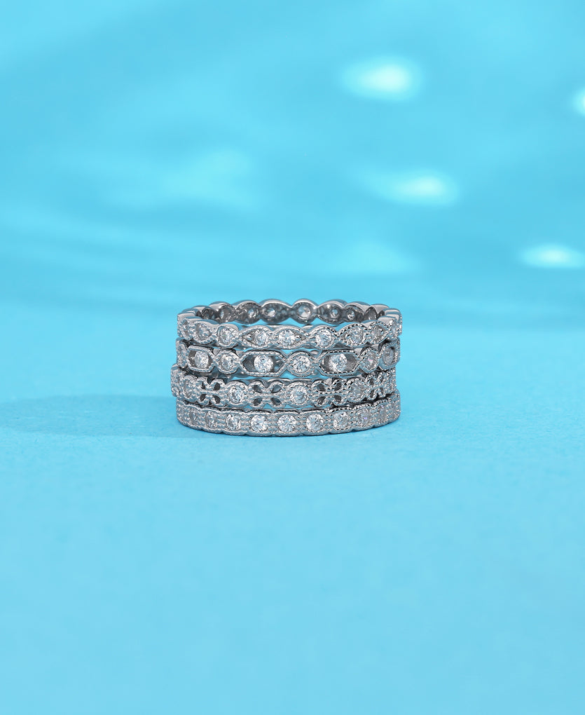 Silken Aurora Silver Ring