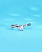 Crystal Array Silver Ring