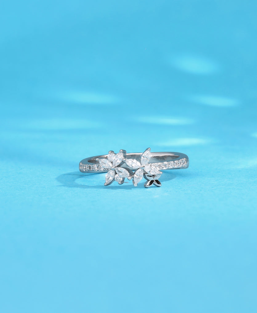 Floral Fantasy Silver Ring