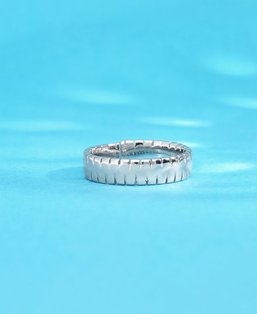 Modern Circular Silver Ring