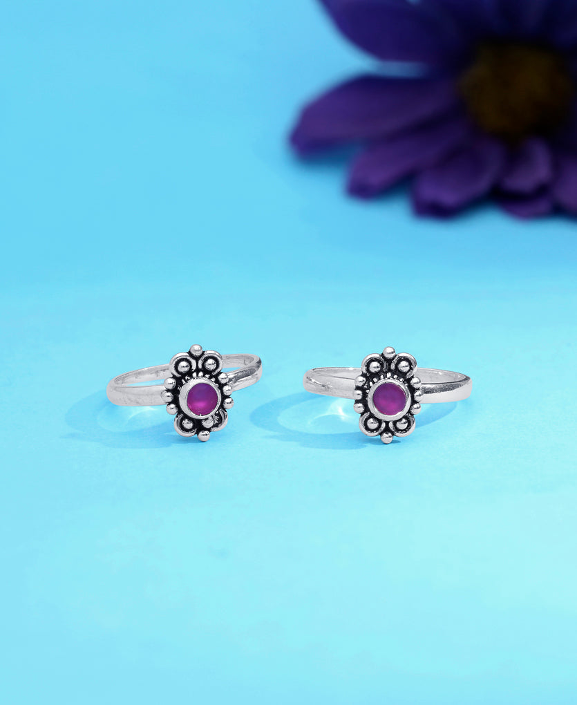 Exquisite Elegance Silver Toe Ring