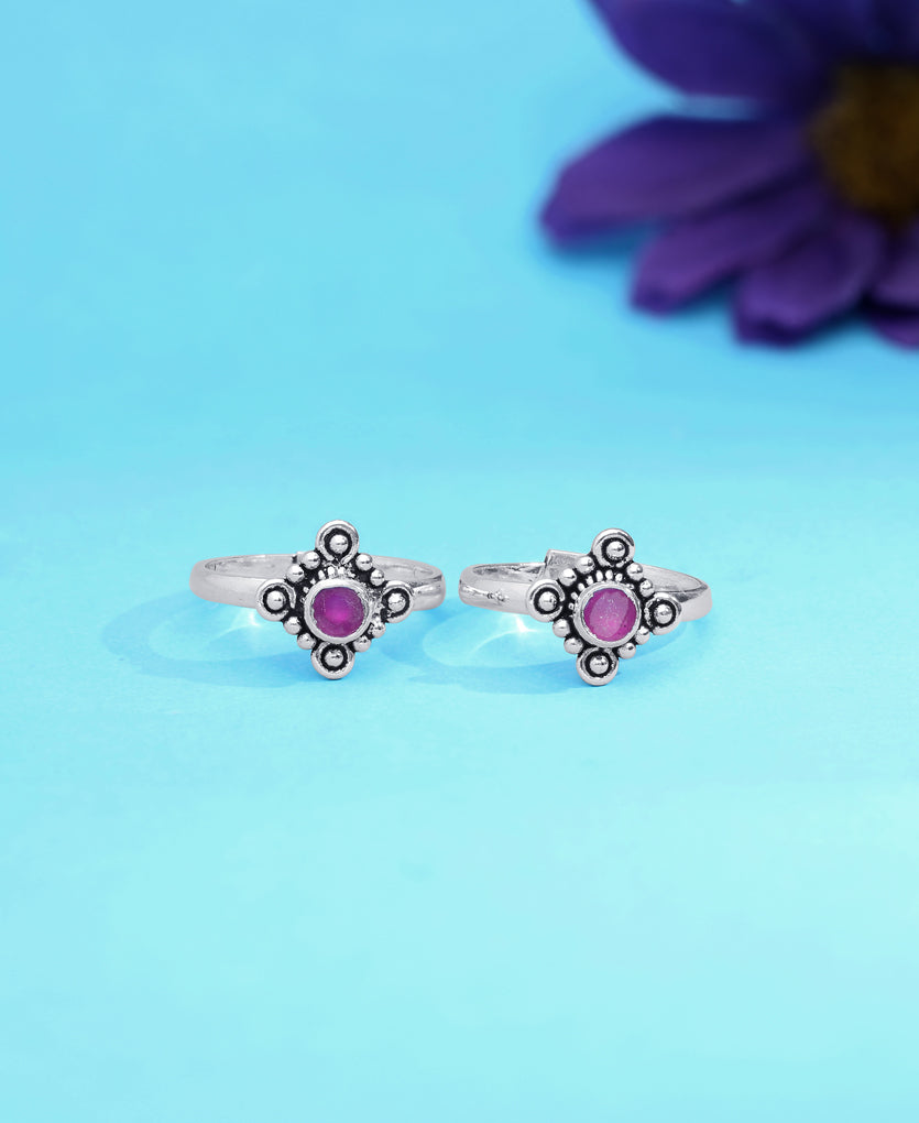 Crystal Dream Silver Toe Ring