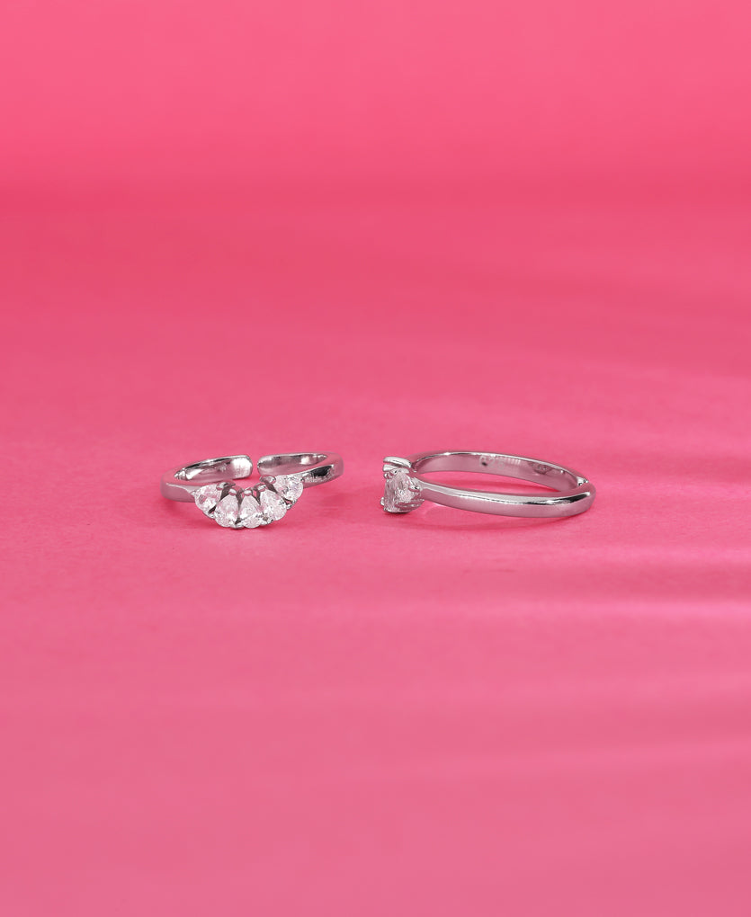 Gemstone Delight Silver Toe Ring