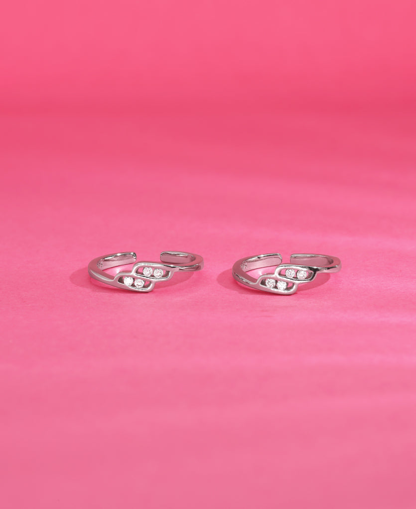 Innovative Jewel Silver Toe Ring