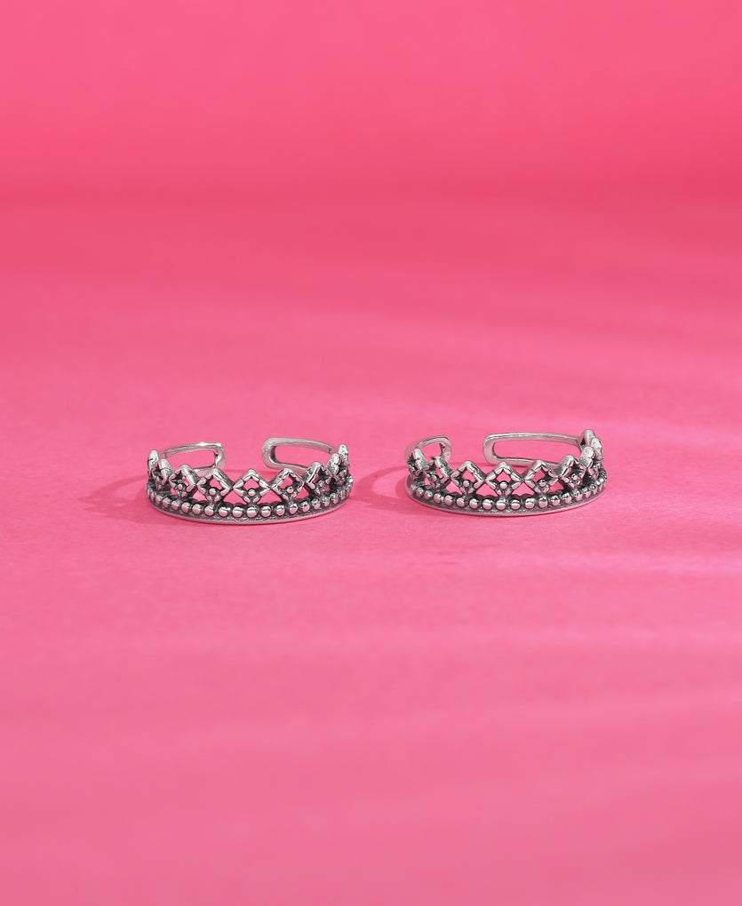 Stylish Adornment Silver Toe ring