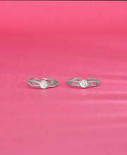 Crystal Cascade Silver Toe Ring
